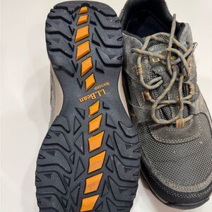 L.L. Bean Gray and Orange Sneakers with Rugged Tread